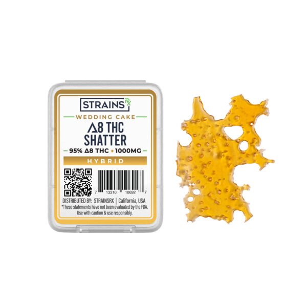 Delta 8 THC Wedding Cake Shatter